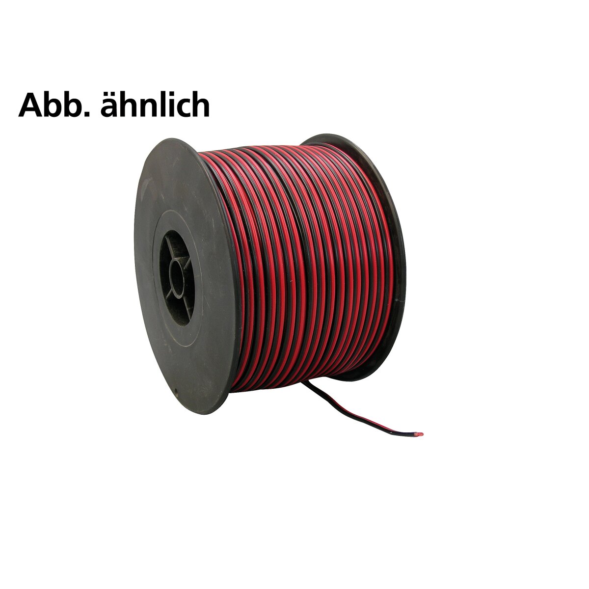 Kabel Futaba 2 x 0,25 mm² 100m flach rot/schwarz  